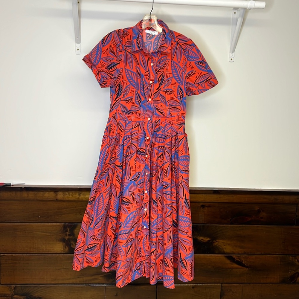 Alexis X Target Tropical Leaf Short Sleeve Shirtdress - Medium